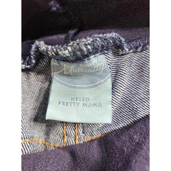 (3/$35) Old Navy Maternity Jeans Women 6 Denim Full Belly Panel Cropped Straight - Picture 4 of 11